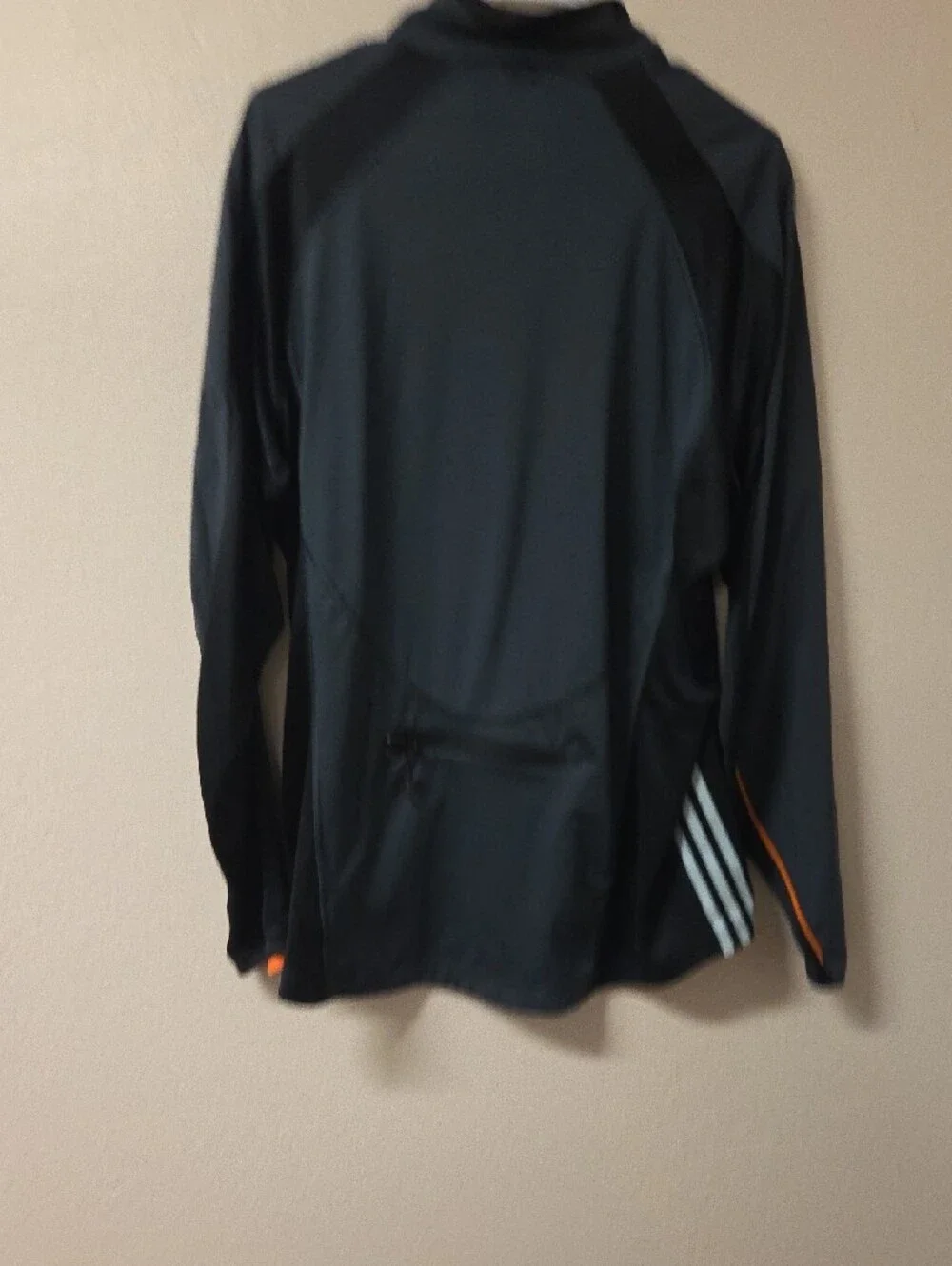adidas Black Performance Jacket with Orange Piping
